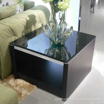 End Table with Tempered Glass